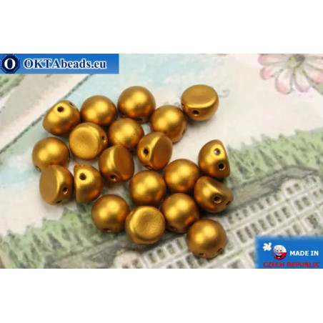 Cabochon Beads gold matte (K0173JT) 6mm