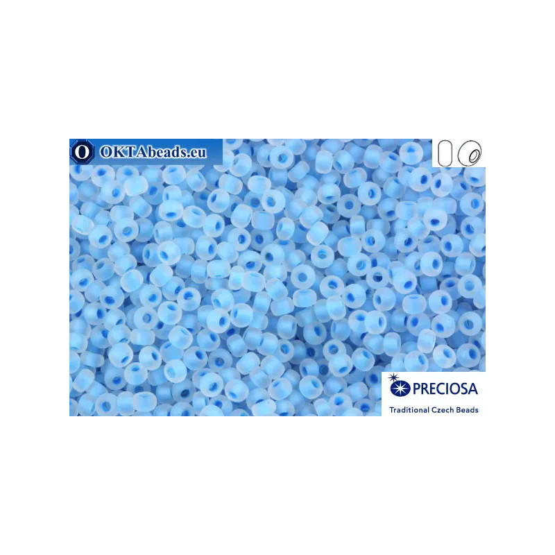 Preciosa czech seed beads 1 quality blue color line matte (38336m) 10/0