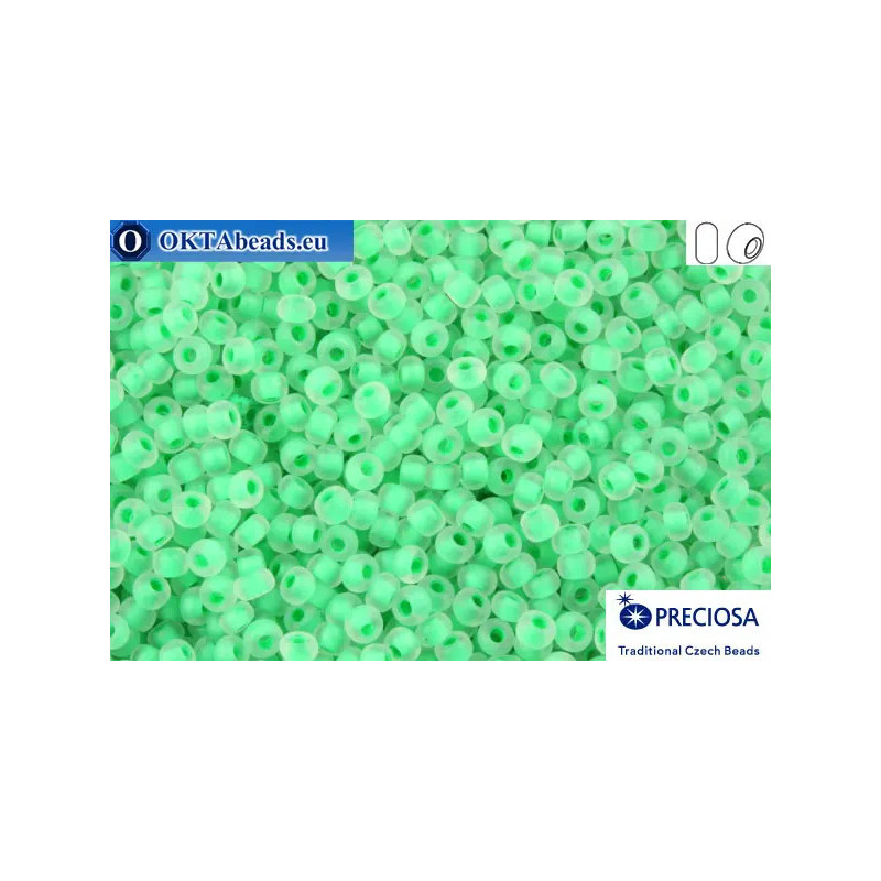 Preciosa czech seed beads 1 quality green color line matte (38356m) 10/0