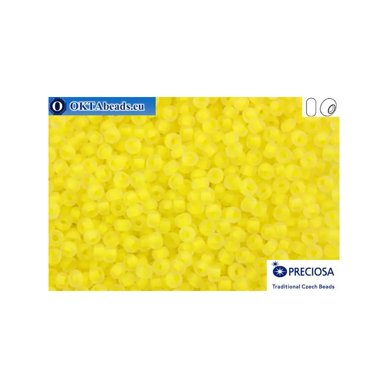 Preciosa czech seed beads 1 quality yellow color line matte (38386m) 10/0