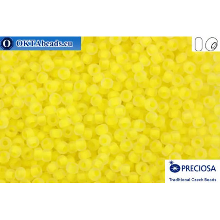 Preciosa czech seed beads 1 quality yellow color line matte (38386m) 10/0