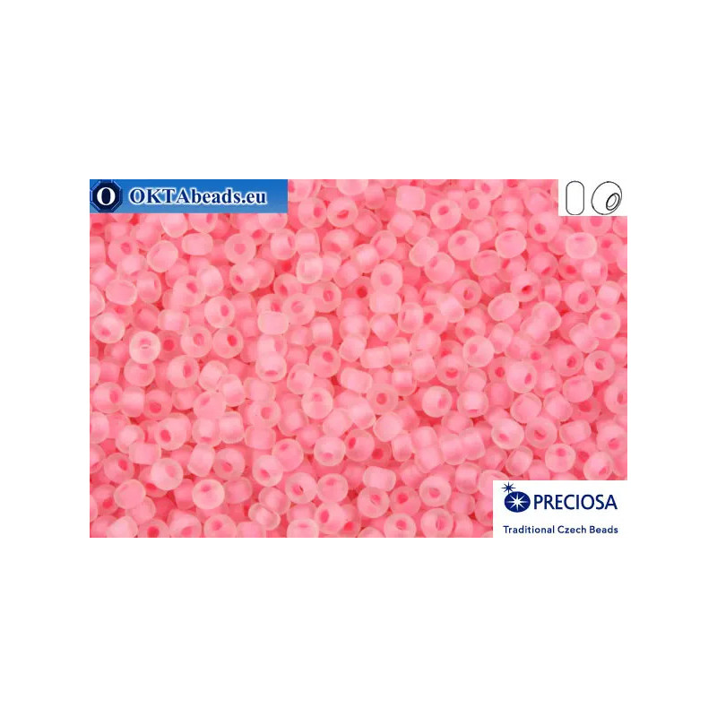 Preciosa czech seed beads 1 quality pink color line matte (38394m) 10/0