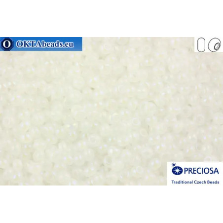 Preciosa czech seed beads 1 quality alabaster AB (57205) 10/0