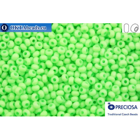 Preciosa czech seed beads 1 quality neon chartreuse matte (36756m) 10/0