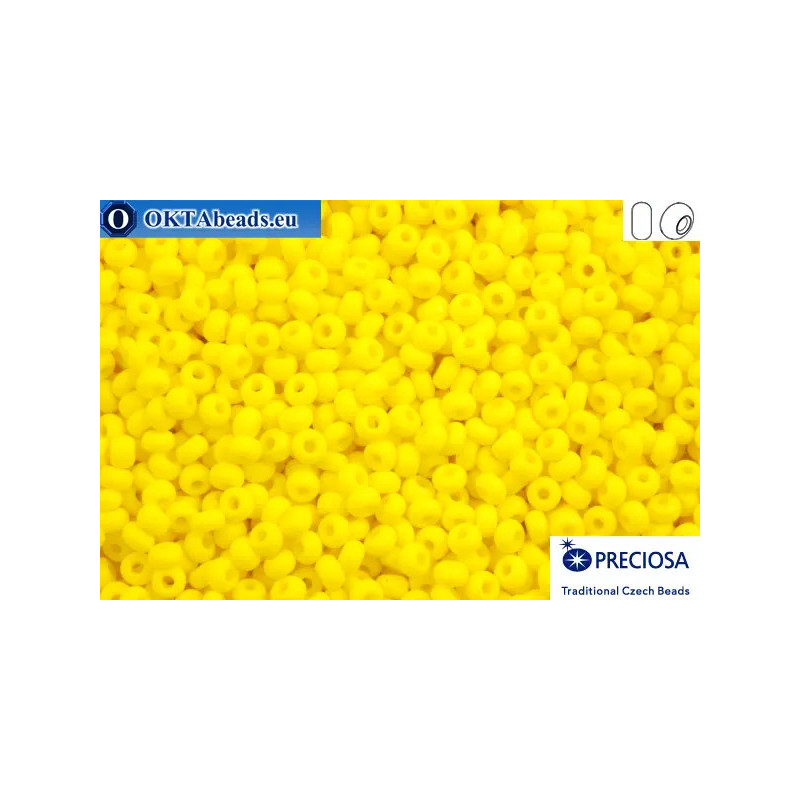 Preciosa czech seed beads 1 quality yellow matte (83110m) 10/0