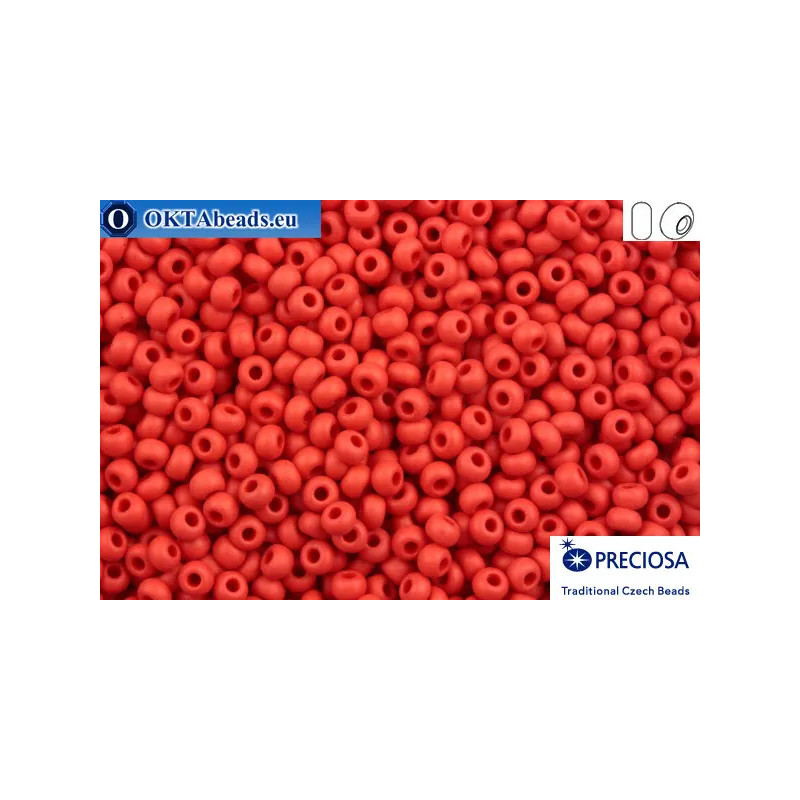 Preciosa czech seed beads 1 quality red matte (93190m) 10/0