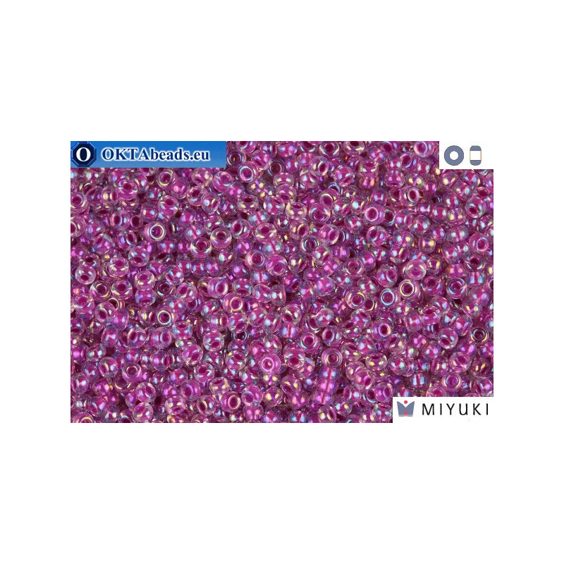 MIYUKI Beads Raspberry Lined Crystal AB 11/0 (264)