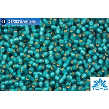 TOHO Beads Round Green Aqua Silver Lined Matte (23BDF) 11/0