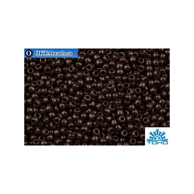 TOHO Beads Round Dark Chocolate Brown Opaque (46D) 11/0