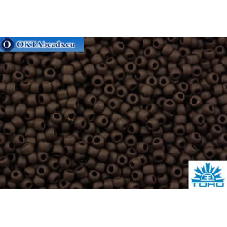 TOHO Beads Round Dark Chocolate Brown Matte Opaque (46DF) 11/0