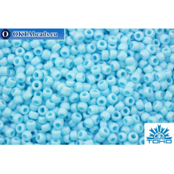 TOHO Beads Round Light Blue Opaque Rainbow Matte (403F) 11/0