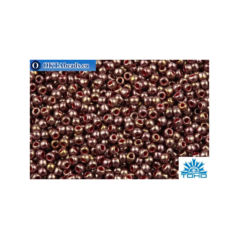 TOHO Beads Round Brick Red Gold Luster (460) 11/0