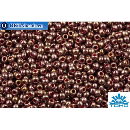 TOHO Beads Round Brick Red Gold Luster (460) 11/0