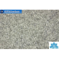 TOHO Beads Round Glow In The Dark - Gray Crystal/Bright Green (2725) 11/0