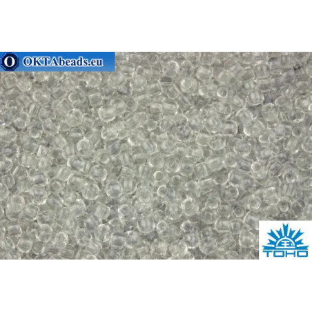 TOHO Beads Round Glow In The Dark - Gray Crystal/Bright Green (2725) 11/0