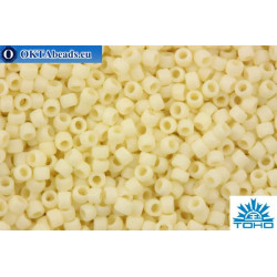 TOHO Beads Round Opaque Frosted Cream (51F) 15/0
