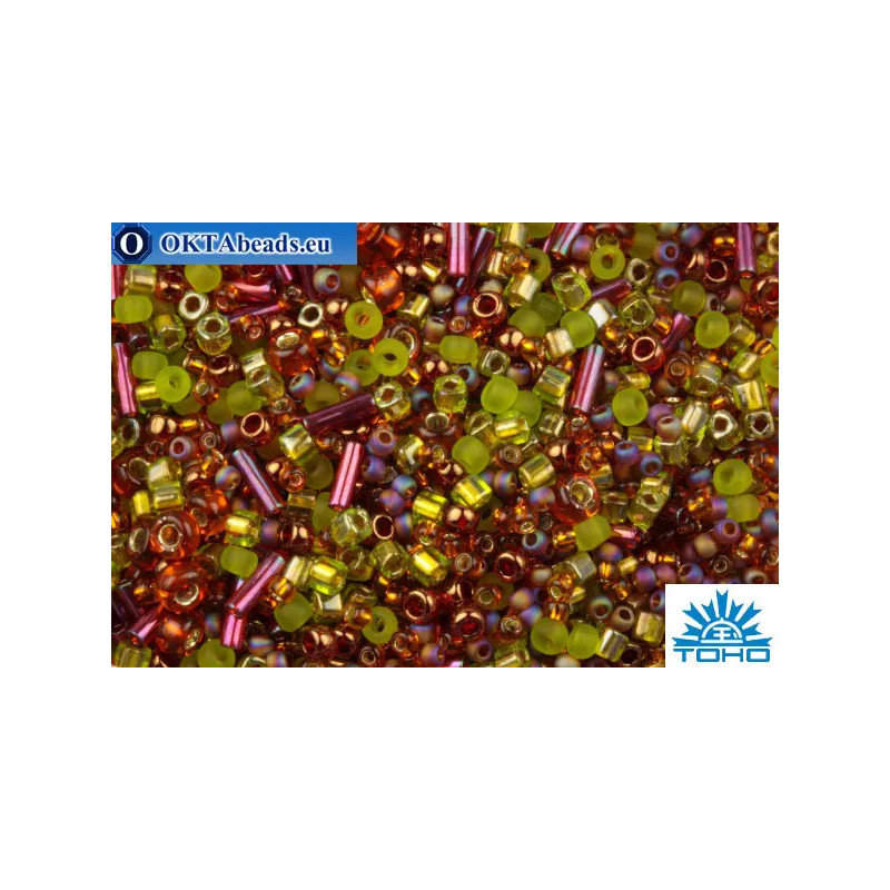 TOHO Beads Mix Ureshii- Olivine/Orange Mix (3227)