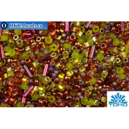 TOHO Beads Mix Ureshii- Olivine/Orange Mix (3227)