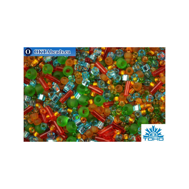 TOHO Beads Mix Haiku- Orange/Green/Blue Mix (3228)