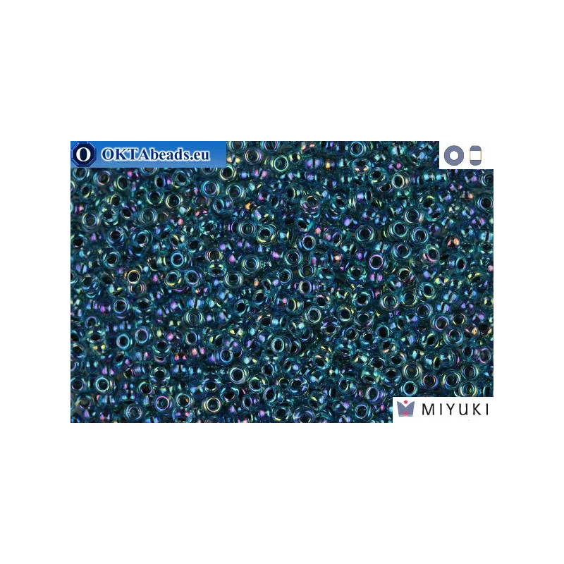 MIYUKI Beads Blue Lined Aqua AB 11/0 (339)