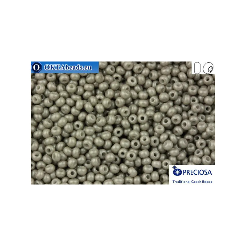 Preciosa czech seed beads 1 quality grey solgel (16949) 10/0
