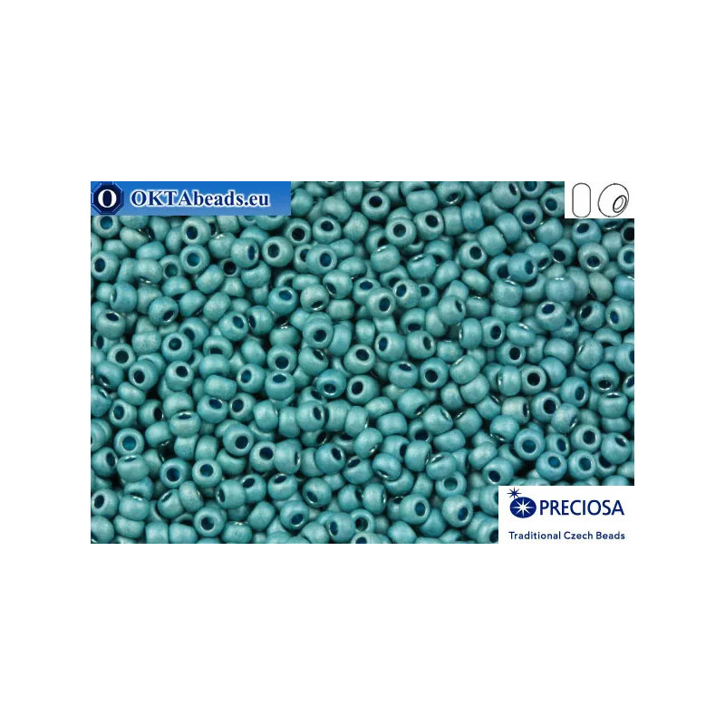 Preciosa czech seed beads 1 quality turquoise matte (18536m) 10/0