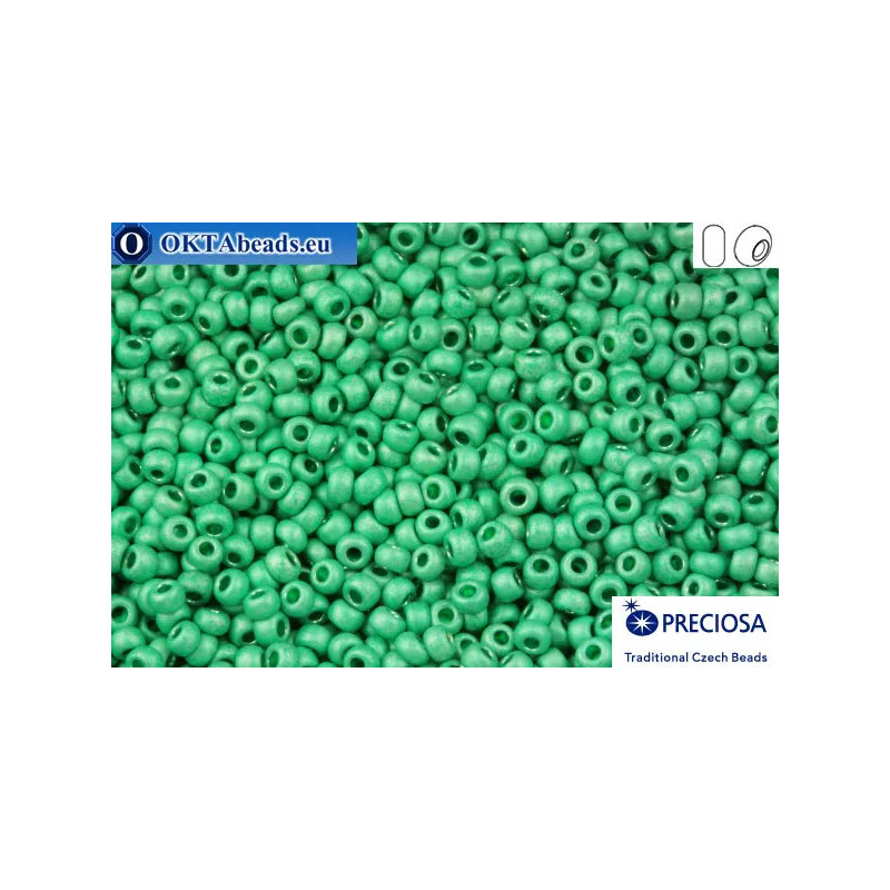 Preciosa czech seed beads 1 quality green matte (18558m) 10/0