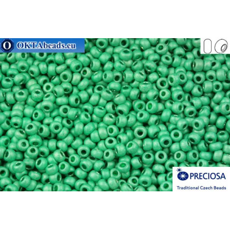 Preciosa czech seed beads 1 quality green matte (18558m) 10/0