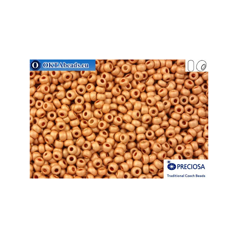 Preciosa czech seed beads 1 quality gold matte (18589m) 10/0