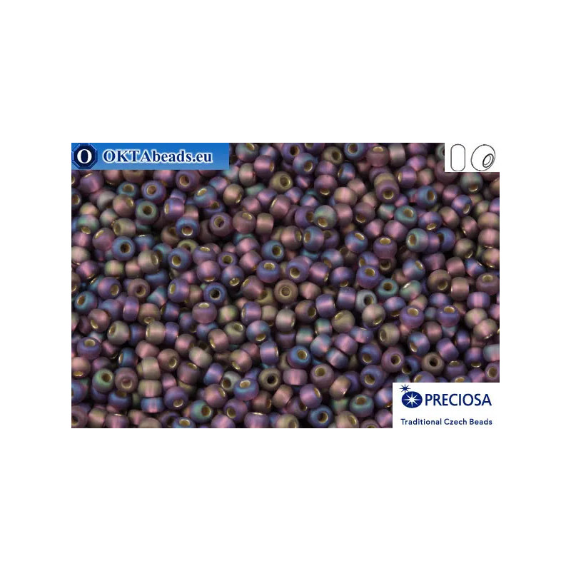 Preciosa czech seed beads 1 quality lilac AB matte silver line (27069m) 10/0