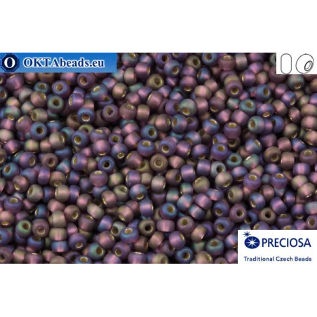 Preciosa czech seed beads 1 quality lilac AB matte silver line (27069m) 10/0