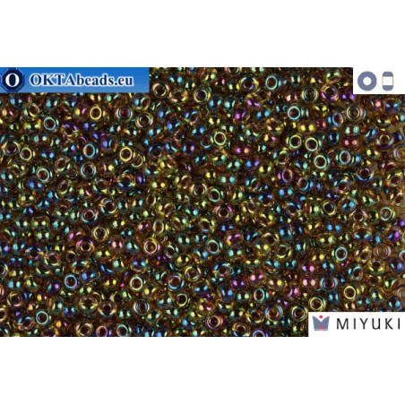 MIYUKI Beads Fuchsia Lined Yellow AB 11/0 (357)