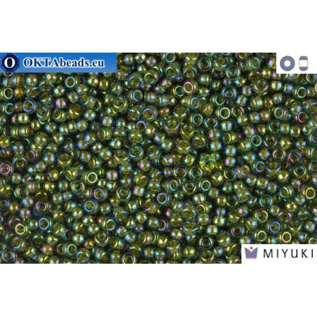 MIYUKI Beads Yellow Lined Aqua AB 11/0 (361)