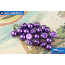 Cabochon Beads lilac metallic (77048CR) 6mm