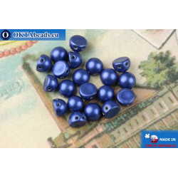 Cabochon Beads blue metallic (77050CR) 6mm