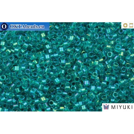 MIYUKI Beads Delica Fancy Lined Teal Green (DB2380) 11/0