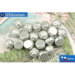 Cabochon Baroque Beads silver matte (00030/01700) 7mm