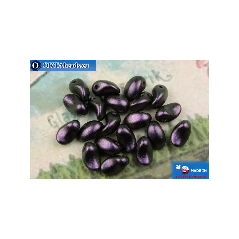 Lily Petal Beads lilac metallic matte (23980/29014) 4x6mm