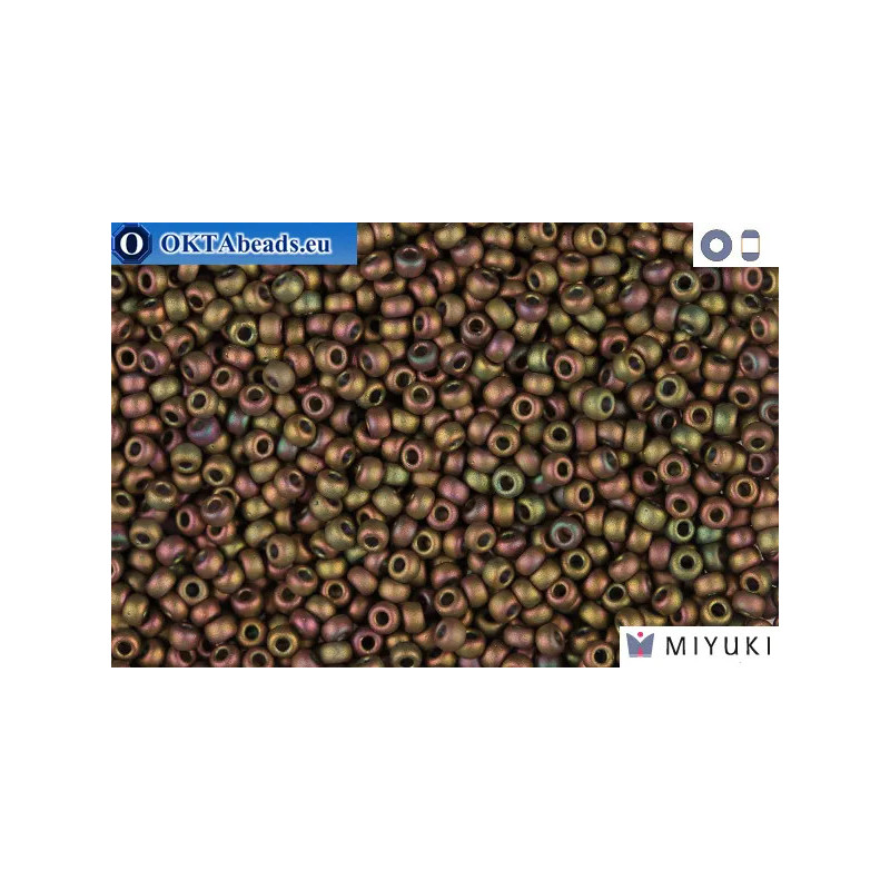 MIYUKI Beads Fancy Frosted Mauve Olive Rose 11/0 (2035)