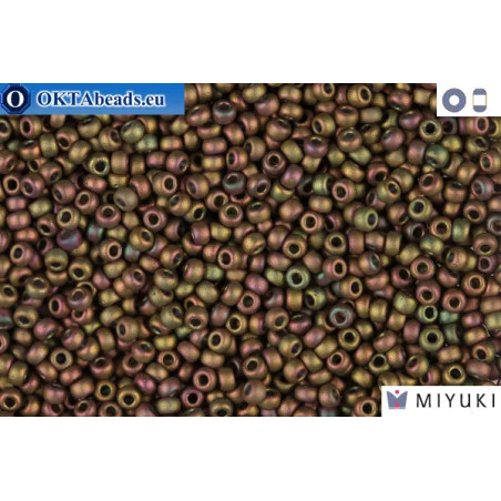 MIYUKI Beads Fancy Frosted Mauve Olive Rose 11/0 (2035)