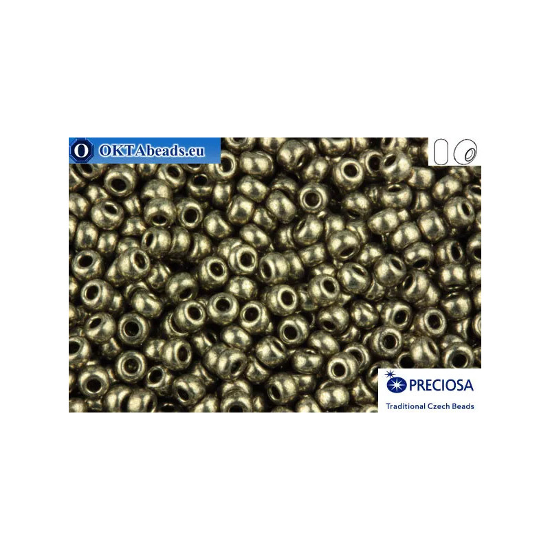 Preciosa czech seed beads 1 quality grey metallic Terra (18549) 10/0