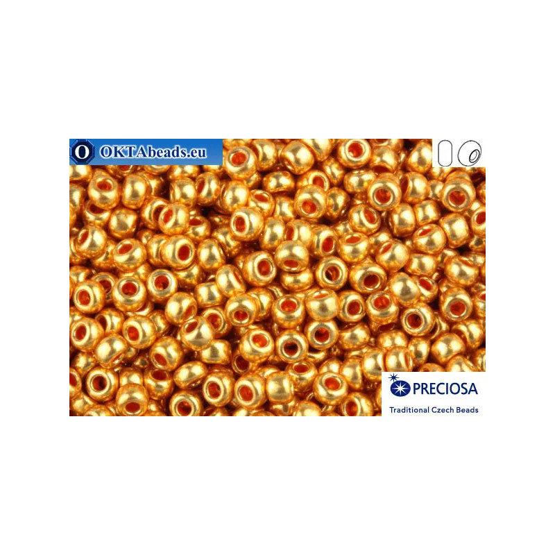 Preciosa czech seed beads 1 quality gold metallic Terra (18583) 10/0