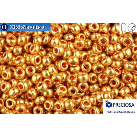 Preciosa czech seed beads 1 quality gold metallic Terra (18583) 10/0