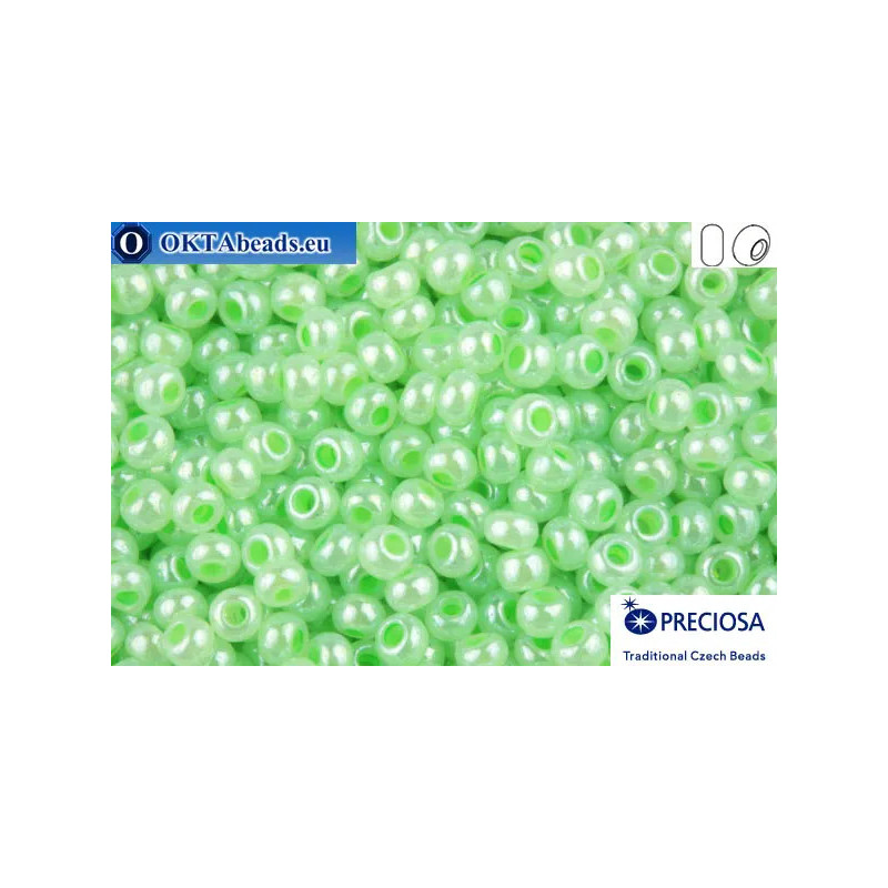 Preciosa czech seed beads 1 quality chartreuse pearl (37154) 10/0