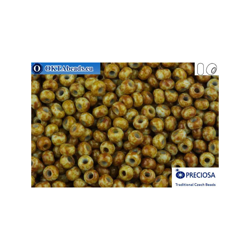 Preciosa czech seed beads 1 quality turquoise travertin (39000) 10/0