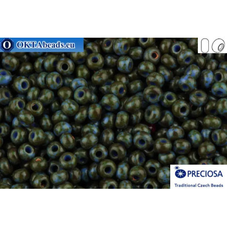 Preciosa czech seed beads 1 quality blue travertin (39940) 10/0