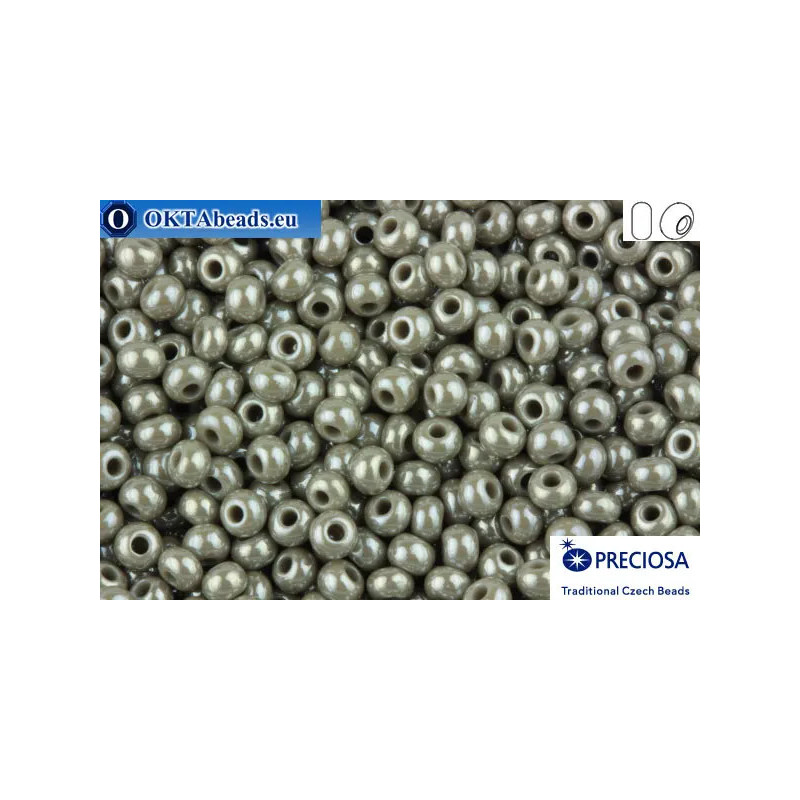 Preciosa czech seed beads 1 quality grey luster (48020) 10/0