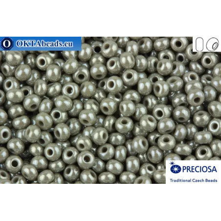 Preciosa czech seed beads 1 quality grey luster (48020) 10/0