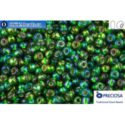 Preciosa czech seed beads 1 quality green silver line AB (57129) 10/0