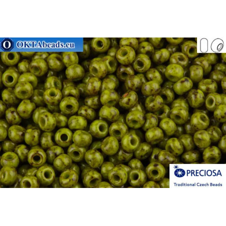 Preciosa czech seed beads 1 quality green travertin (59943) 10/0